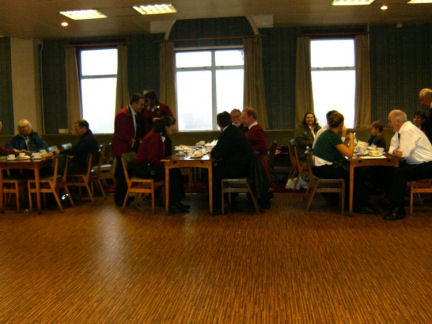 Sandwiches, tea and cakes before the work begins