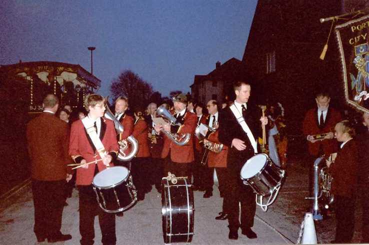 Just about to set off for the main march